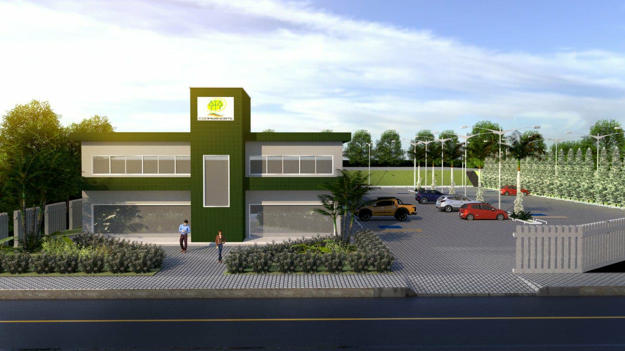 Projeto da nova sede do Grupo Coopernorte, em Águas Claras - Viamão/ RS.